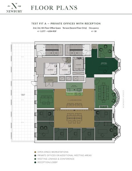 260 Newbury St, Boston, MA à louer - Plan d’étage - Image 2 de 12