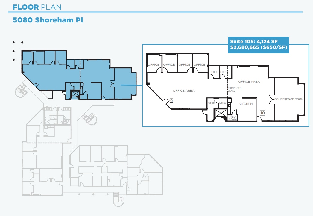5080 Shoreham Pl, San Diego, CA 92122 - Unit 105 - - Floor Plan - Image 1 of 1