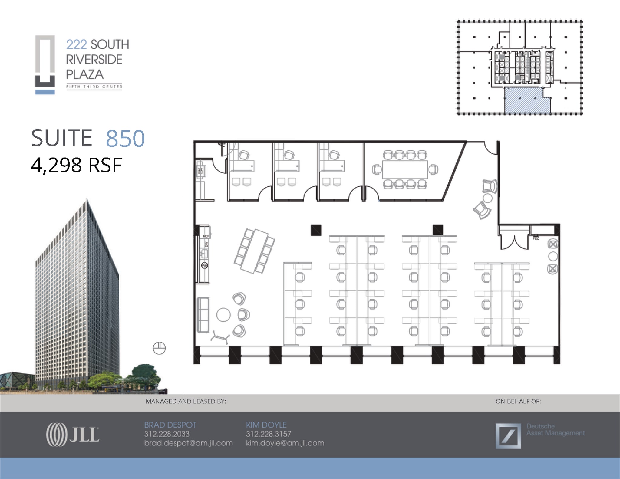222 S Riverside Plz, Chicago, IL à louer Plan d’étage- Image 1 de 1