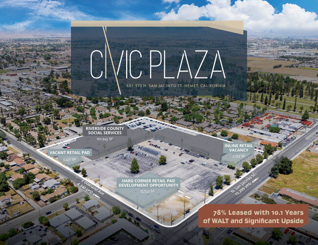 Plus de détails pour Civic Plaza – Vente au détail à vendre, Hemet, CA