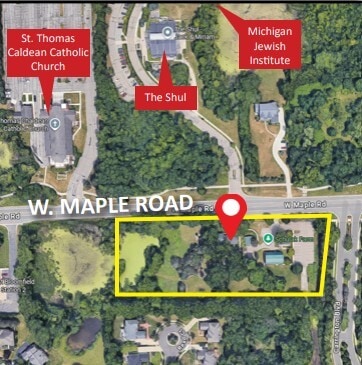 6889 W Maple Rd, West Bloomfield, MI for sale - Aerial - Image 2 of 10