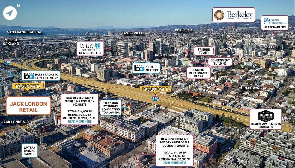 200-206 Broadway, Oakland, CA for sale - Aerial - Image 2 of 4