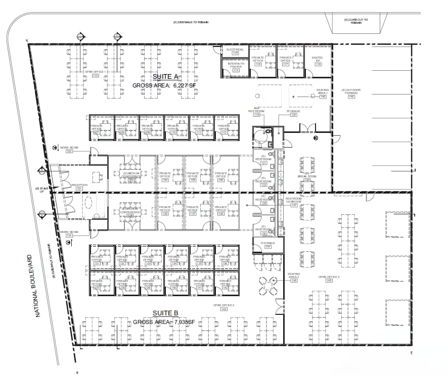 8590-8592 National Blvd, Culver City, CA for lease Floor Plan- Image 1 of 9