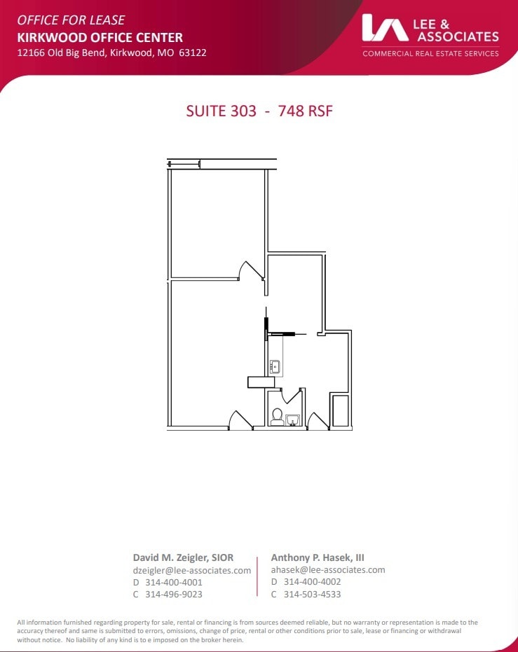 12166 Old Big Bend Rd, Kirkwood, MO for lease Floor Plan- Image 1 of 1