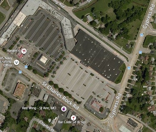 10835 Saint Charles Rock Rd, Saint Ann, MO for lease - Aerial - Image 3 of 3