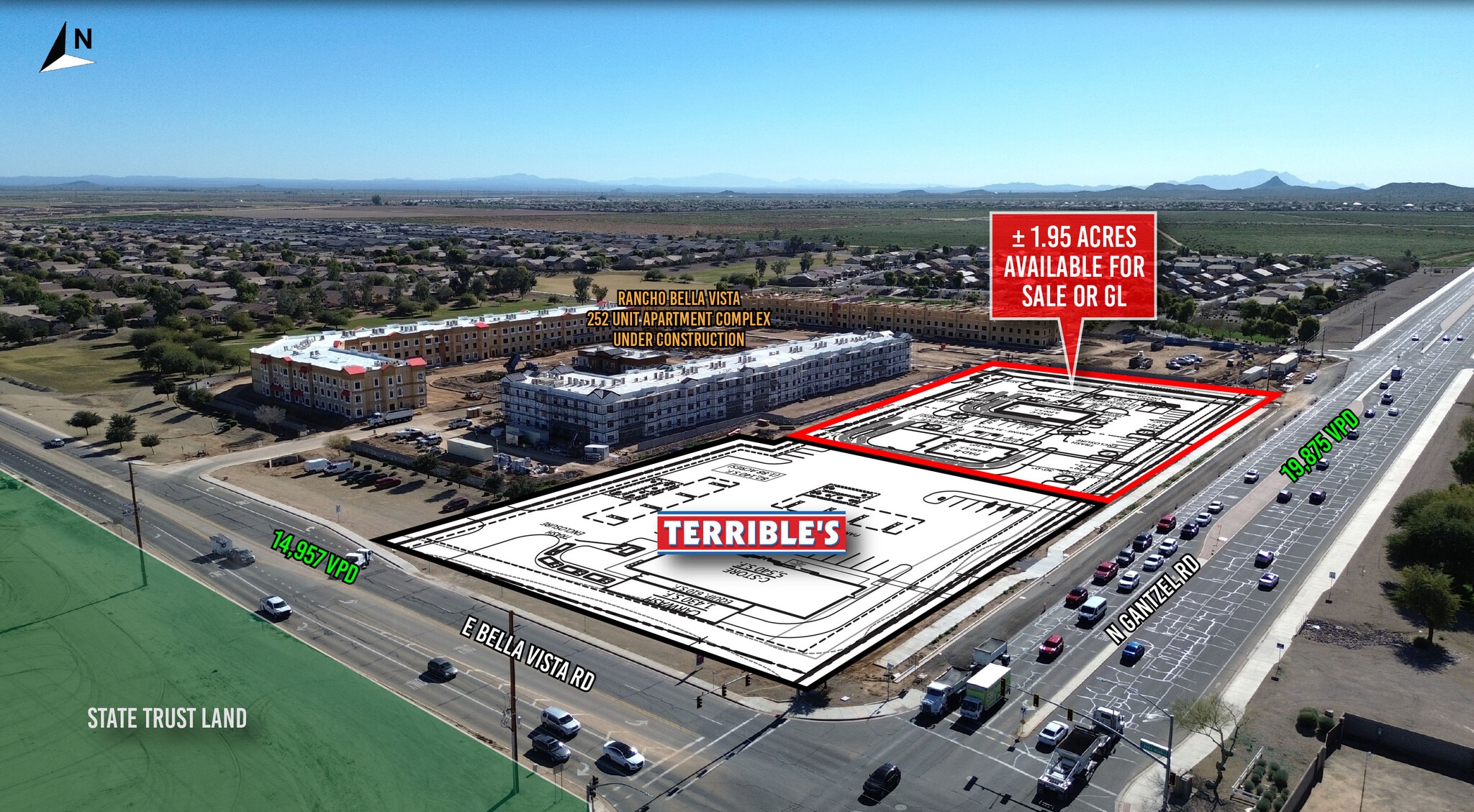 SEC Bella Vista & Gantzel Rd, San Tan Valley, AZ for sale Primary Photo- Image 1 of 3