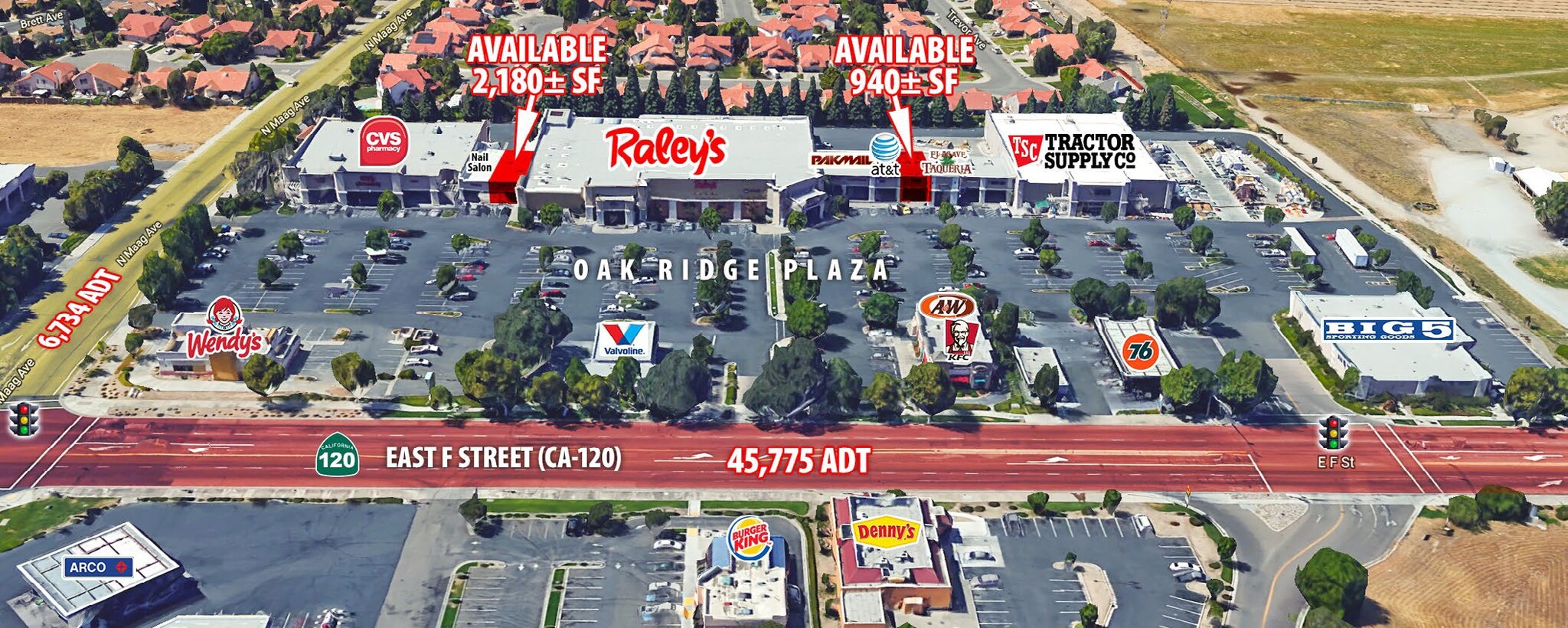 1550 E F St, Oakdale, CA for lease Aerial- Image 1 of 4