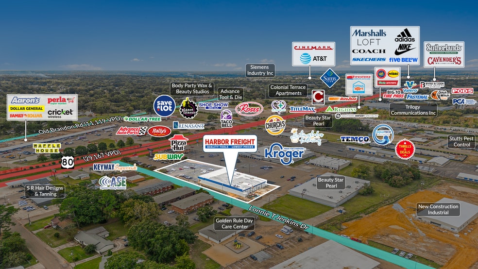 3100 Hwy 80 E, Pearl, MS à vendre - Photo du bâtiment - Image 2 de 4