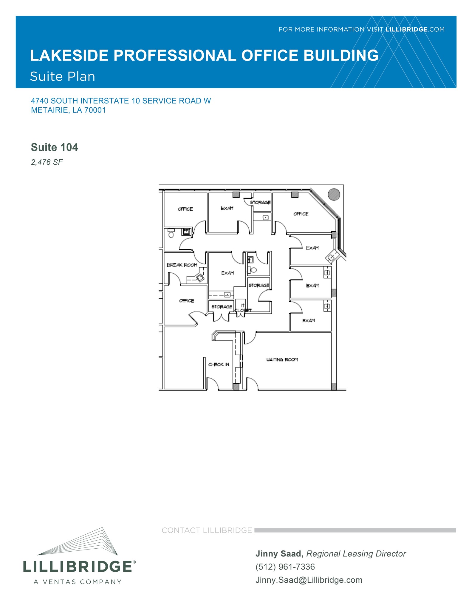 4720 S I-10 Service Rd W, Metairie, LA à louer Plan de site- Image 1 de 1