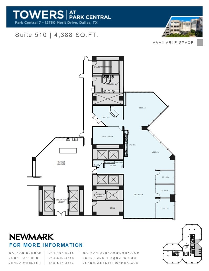 12750 Merit Dr, Dallas, TX à louer Plan d’étage- Image 1 de 2