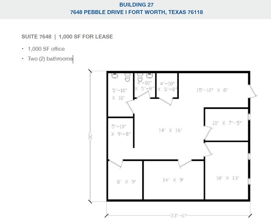 2501-2519 Gravel Dr, Fort Worth, TX for lease Floor Plan- Image 1 of 1