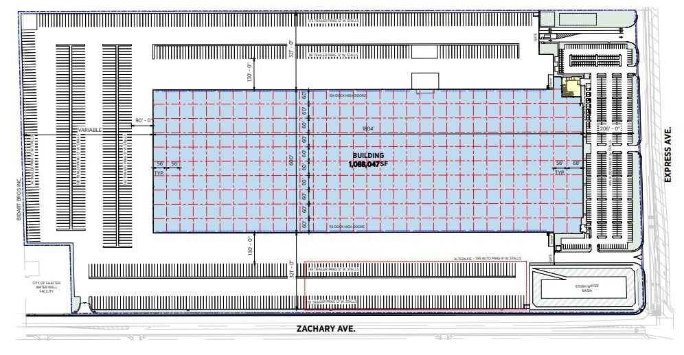 5104 Express Ave, Shafter, CA à louer Plan de site- Image 1 de 1