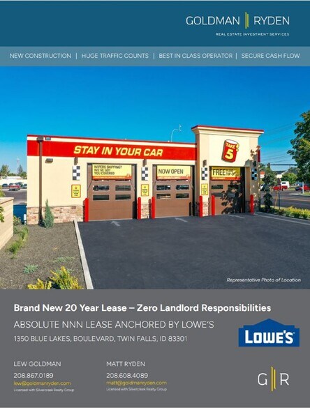 1344 Blue Lakes N blvd, Twin Falls, ID à vendre - Photo du bâtiment - Image 2 de 2