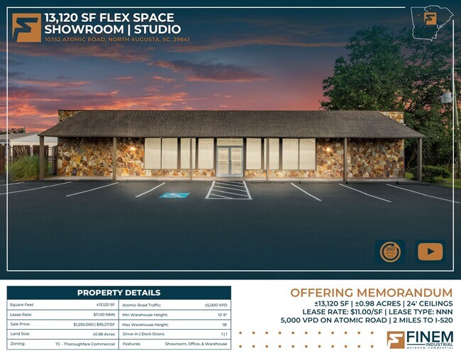 More details for 10352 Atomic Rd, North Augusta, SC - Flex for Sale