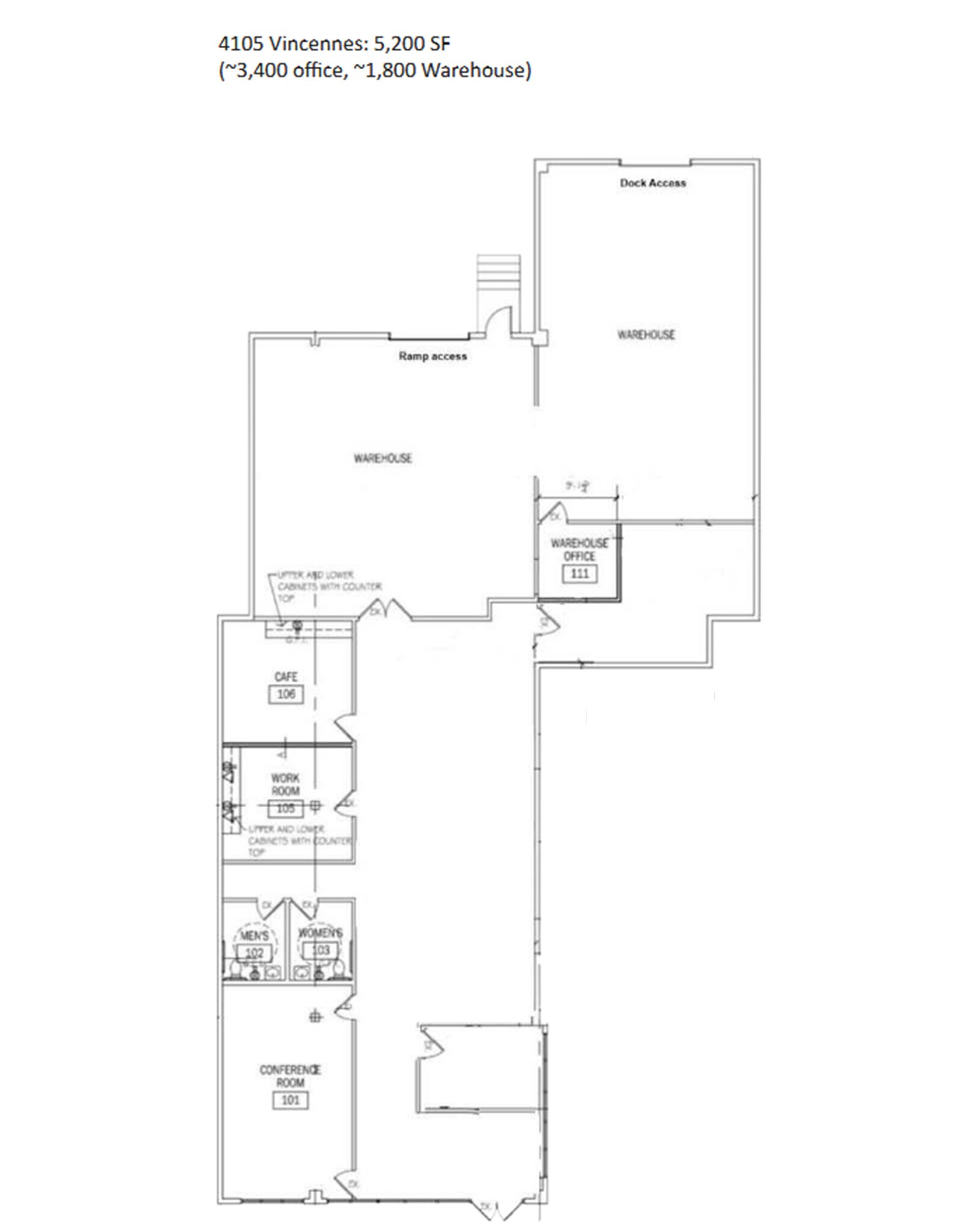 4045-4113 Vincennes Rd, Indianapolis, IN for lease Floor Plan- Image 1 of 1
