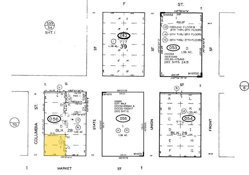 448 W Market St, San Diego, CA à louer - Plan cadastral - Image 2 de 25