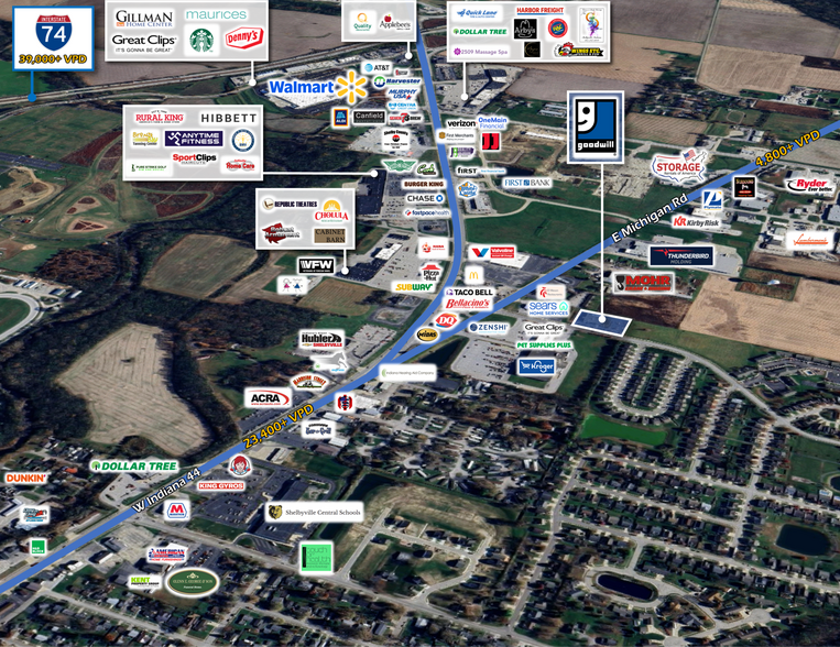 570 Saraina Rd, Shelbyville, IN à vendre - Aérien - Image 2 de 2