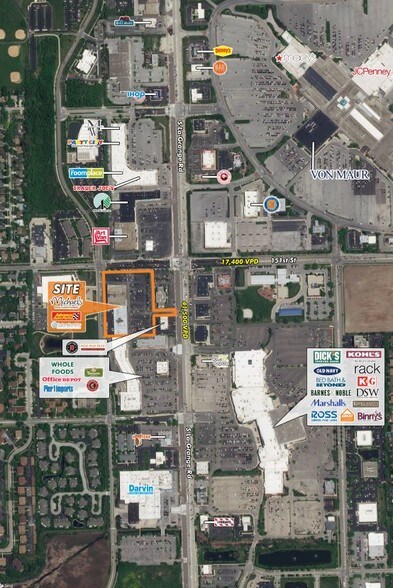 15102-15128 S La Grange Rd, Orland Park, IL à louer - Aérien - Image 3 de 3