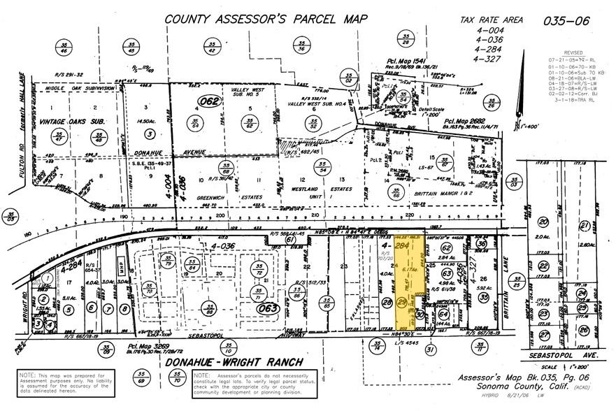 3309 Sebastopol Rd, Santa Rosa, CA for lease - Plat Map - Image 3 of 3