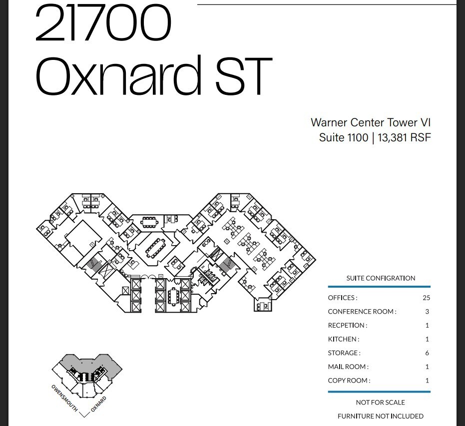 21600 Oxnard St, Woodland Hills, CA à louer Plan d’étage- Image 1 de 1