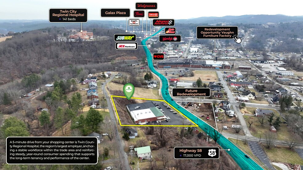 104 W Stuart Dr, Galax, VA à vendre - Photo du bâtiment - Image 2 de 3