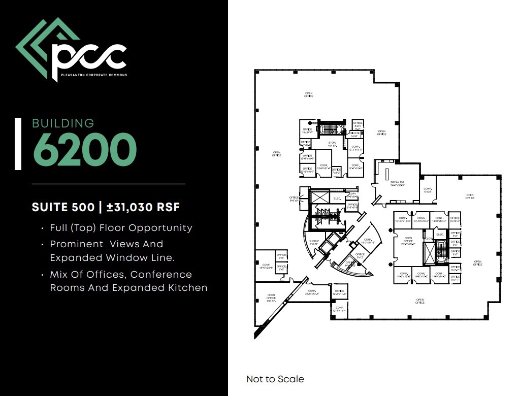 6210 Stoneridge Mall Rd, Pleasanton, CA à louer Plan d  tage- Image 1 de 1