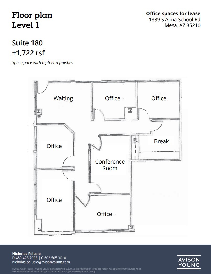 1839 S Alma School Rd, Mesa, AZ à louer Plan d  tage- Image 1 de 1