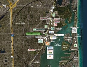 12550 Biscayne Blvd, North Miami, FL - AERIAL  map view