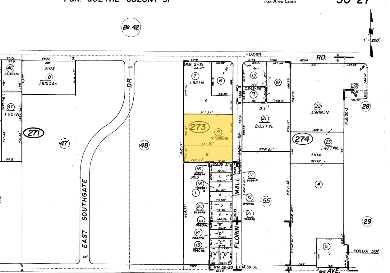 7206-7226 Florin Mall Dr, Sacramento, CA à vendre Plan cadastral- Image 1 de 7