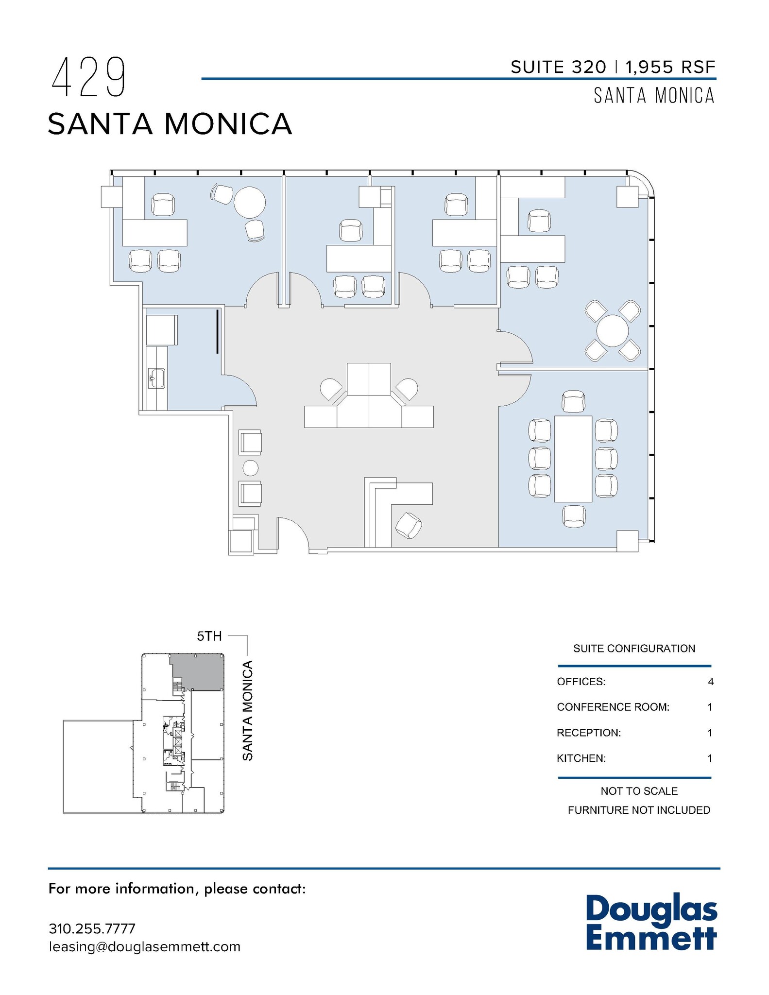 429 Santa Monica Blvd, Santa Monica, CA à louer Plan d  tage- Image 1 de 1