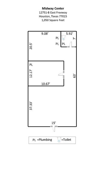 12741-12761 East Fwy, Houston, TX for lease - Floor Plan - Image 2 of 4