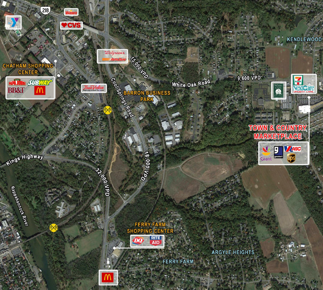 35-43 Town and Country Dr, Fredericksburg, VA for lease - Aerial - Image 2 of 3