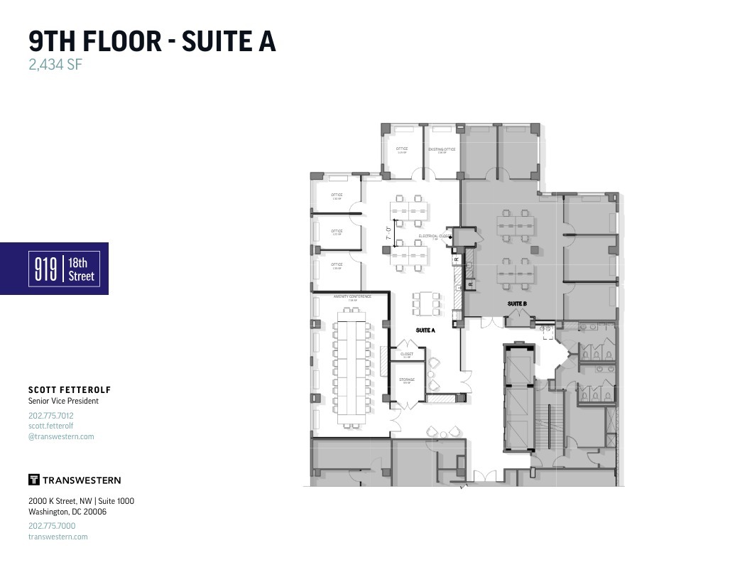 919 18th St NW, Washington, DC à louer Plan d  tage- Image 1 de 3