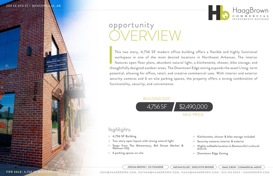 204 SE 6th St, Bentonville, AR à vendre - Photo du bâtiment - Image 2 de 5