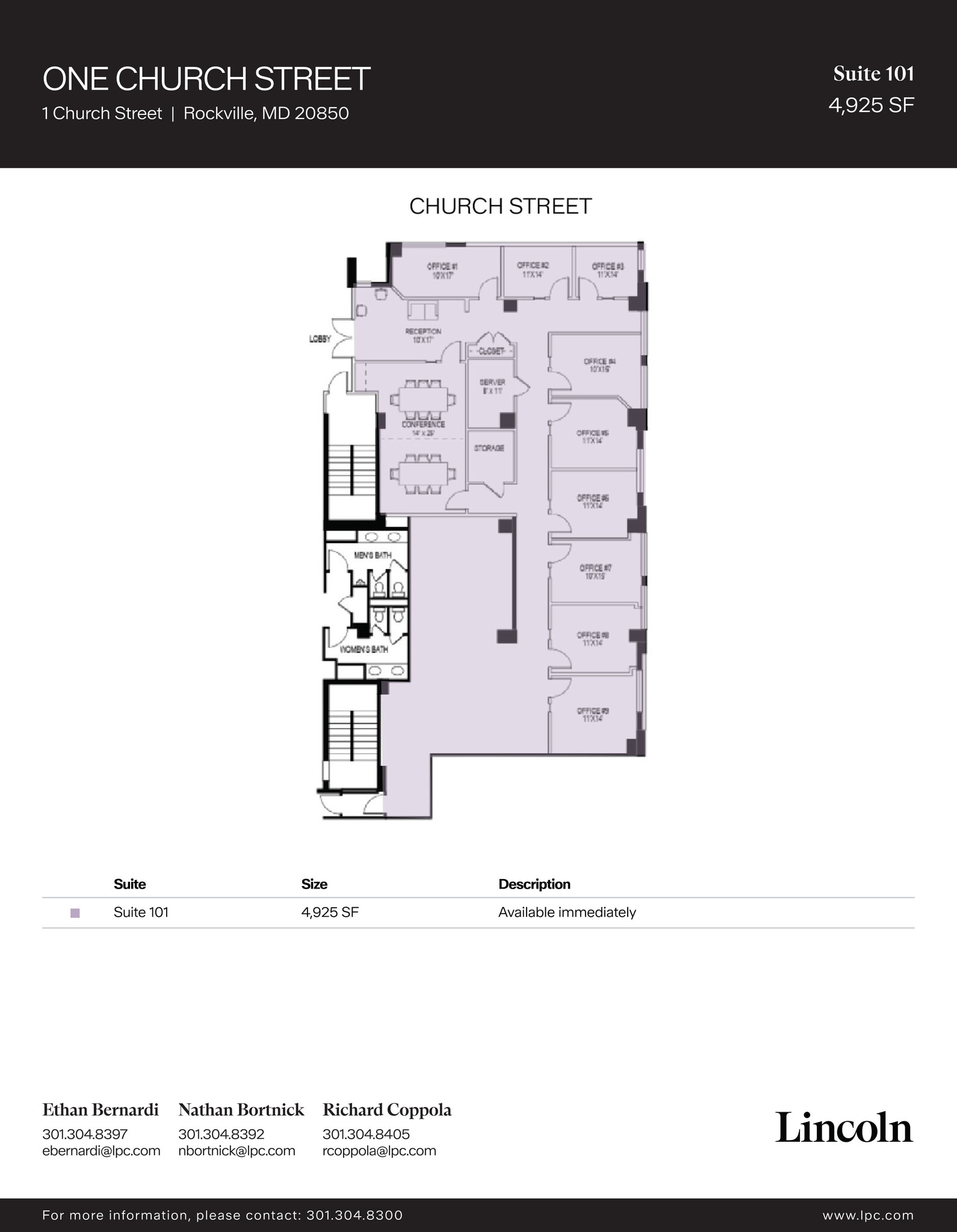 1 Church St, Rockville, MD for lease Floor Plan- Image 1 of 1