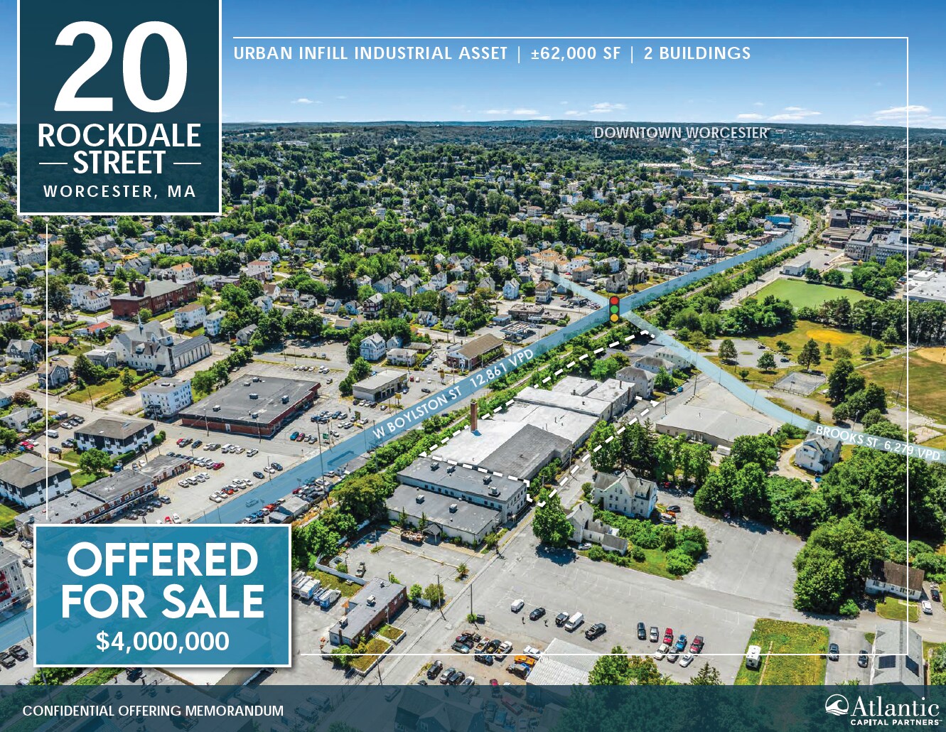 20 Rockdale St, Worcester, MA à vendre Aérien- Image 1 de 6