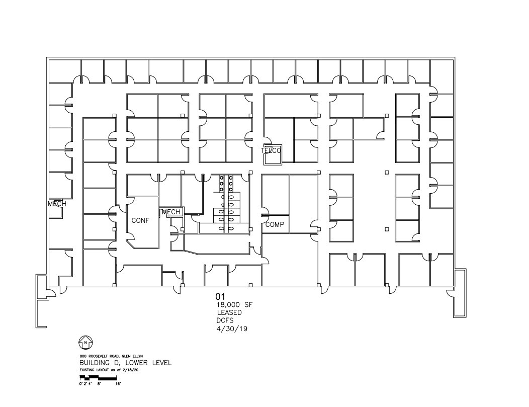 800 Roosevelt Rd, Glen Ellyn, IL à louer Plan d’étage- Image 1 de 3