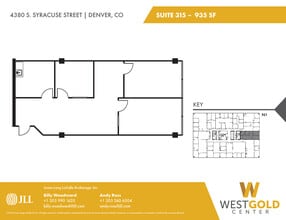 4380 S Syracuse St, Denver, CO à louer Plan d’étage- Image 1 de 1