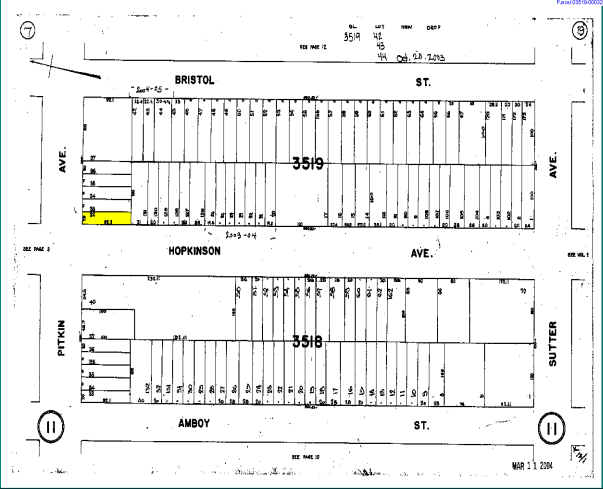 1622 Pitkin Ave, Brooklyn, NY for sale - Plat Map - Image 3 of 4