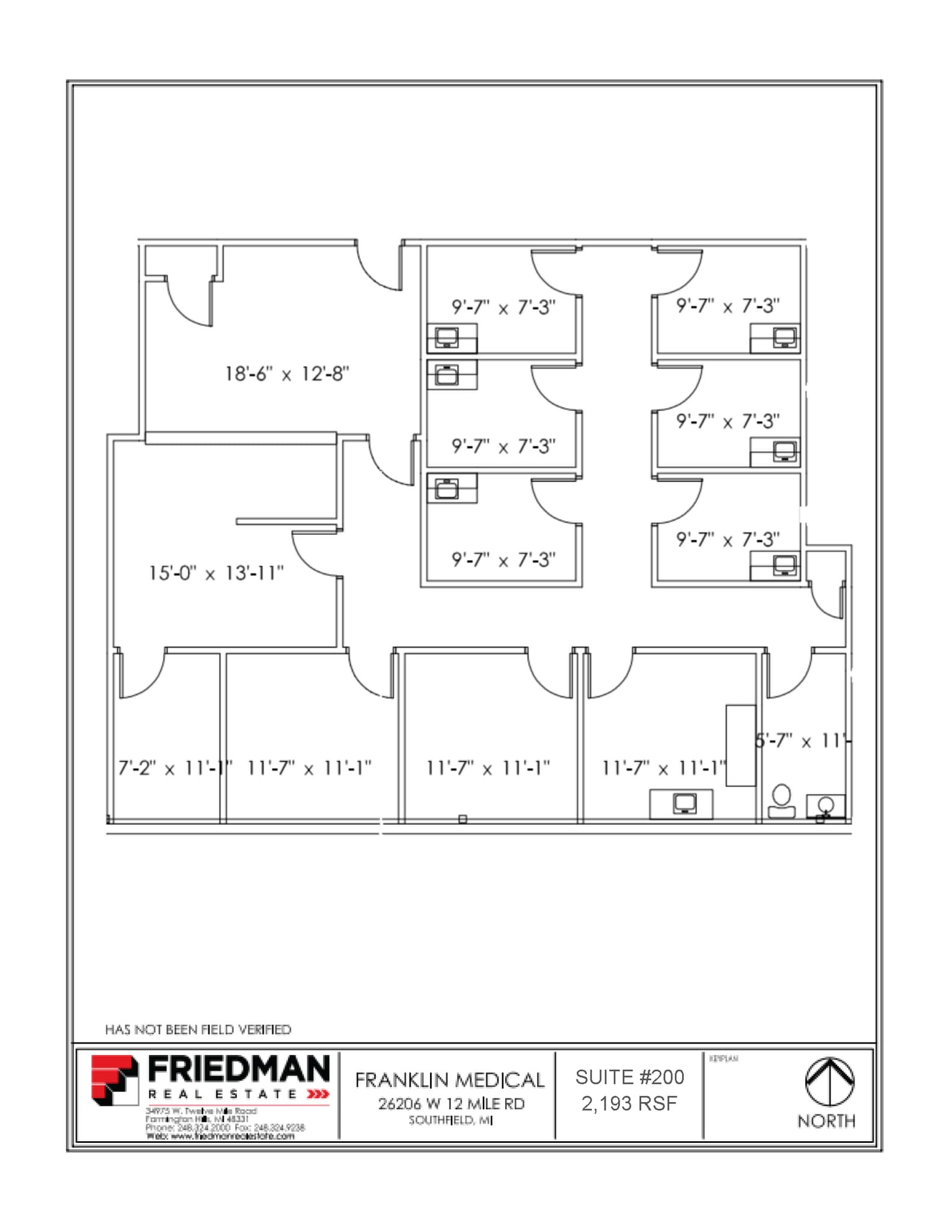 26206 W 12 Mile Rd, Southfield, MI for lease Floor Plan- Image 1 of 14