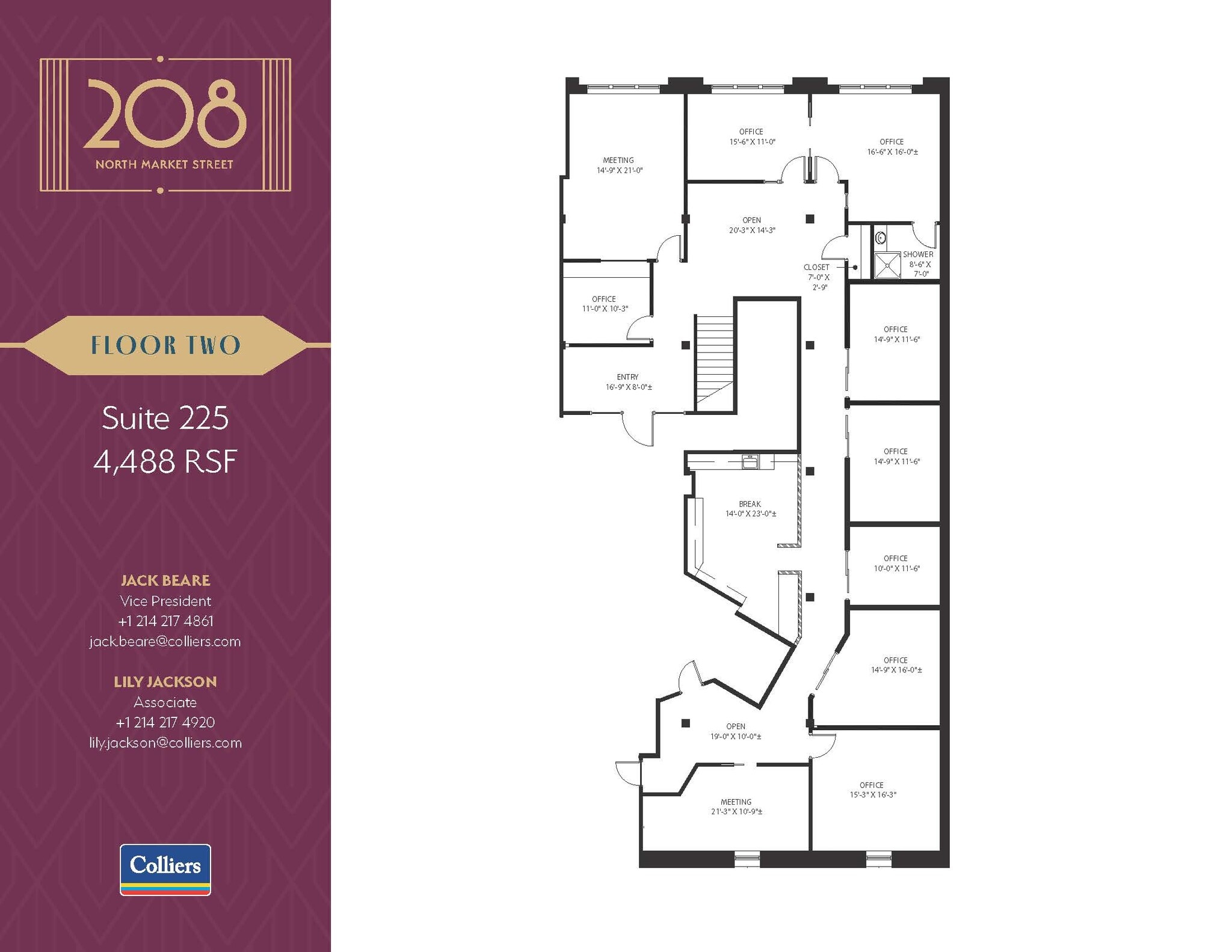 208 N Market St, Dallas, TX à louer Plan d’étage- Image 1 de 1