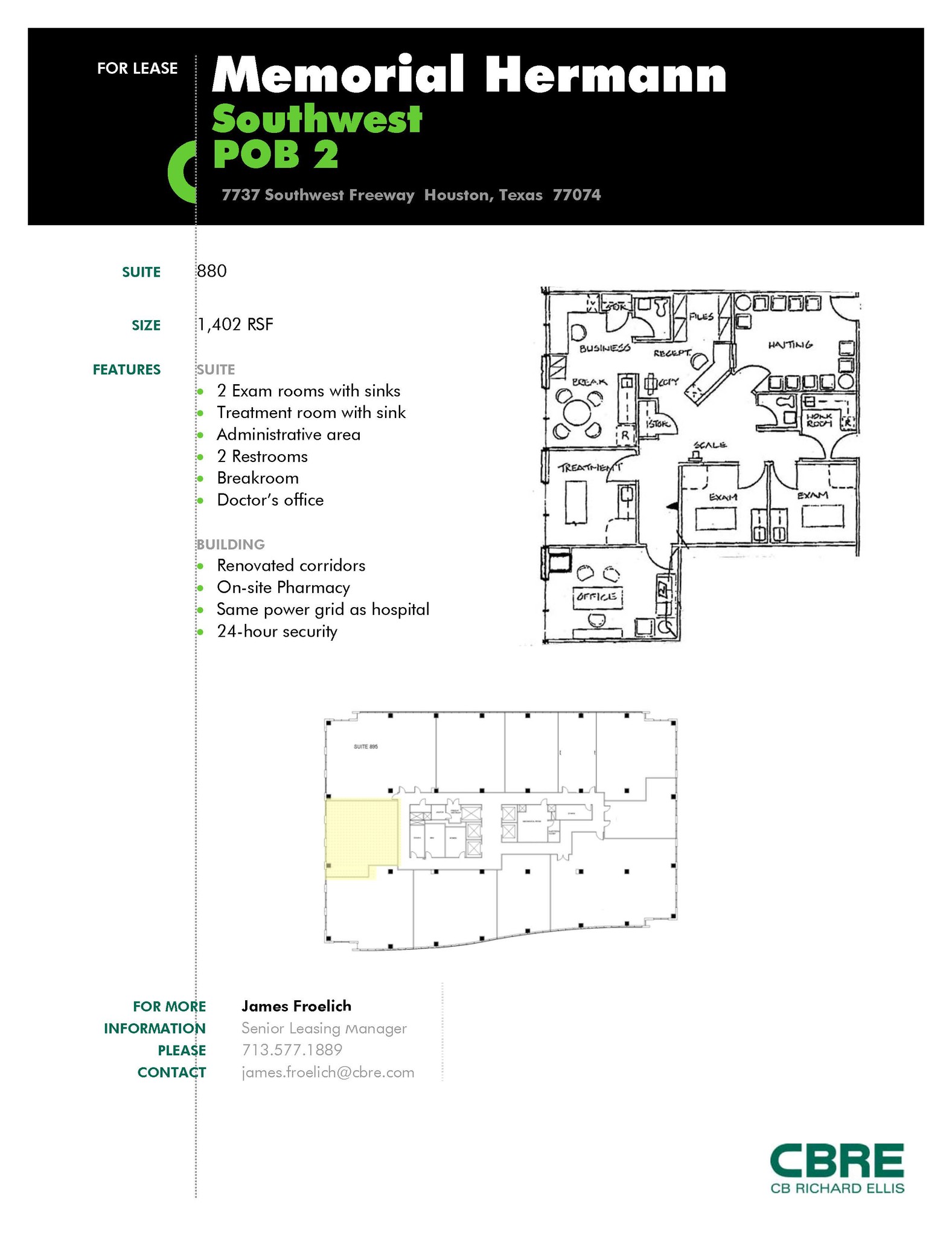 7737 Southwest Fwy, Houston, TX à louer Plan d’étage- Image 1 de 2