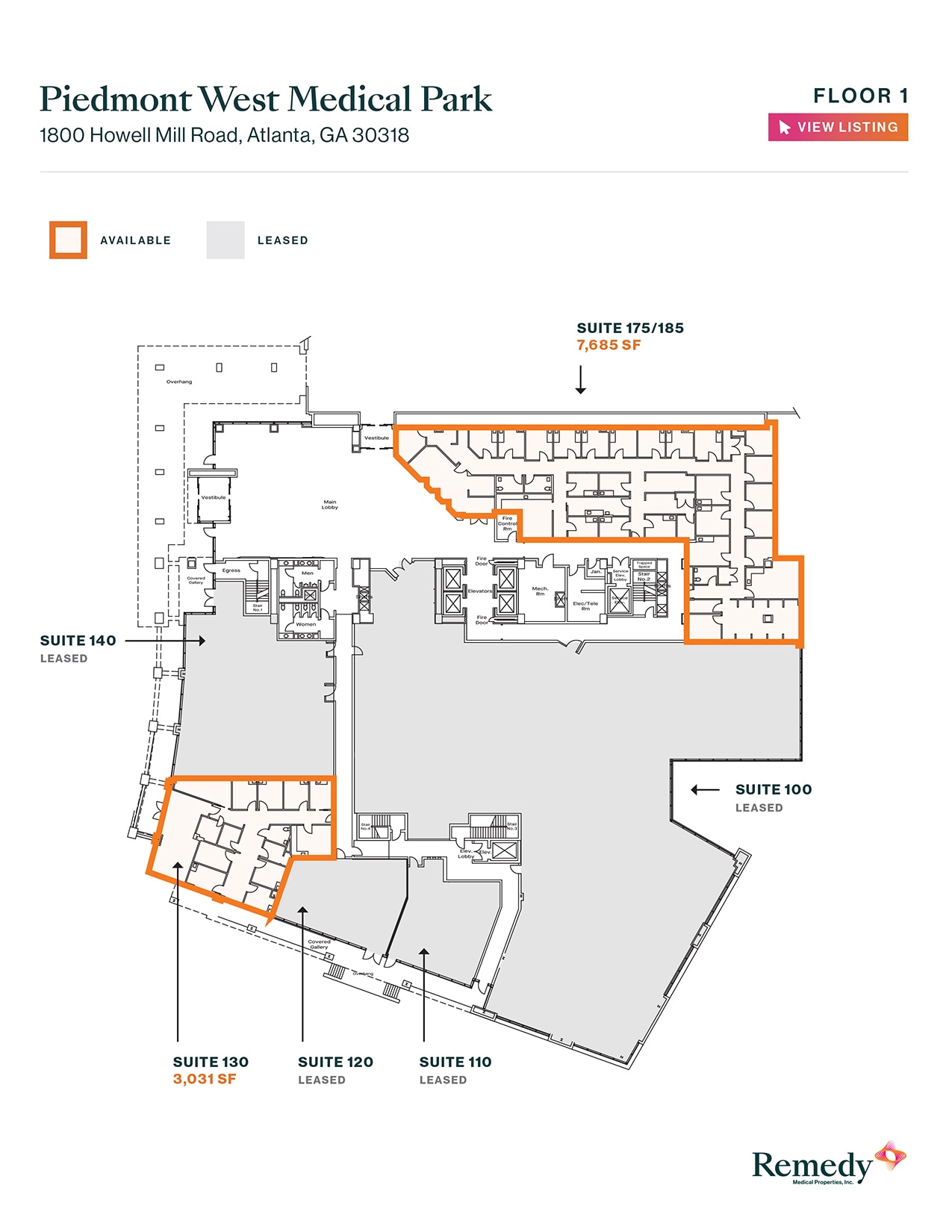 1800 Howell Mill Rd, Atlanta, GA à louer Plan d’étage- Image 1 de 1