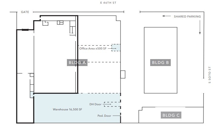 4601 S Soto St, Vernon, CA à louer Plan d’étage- Image 1 de 1