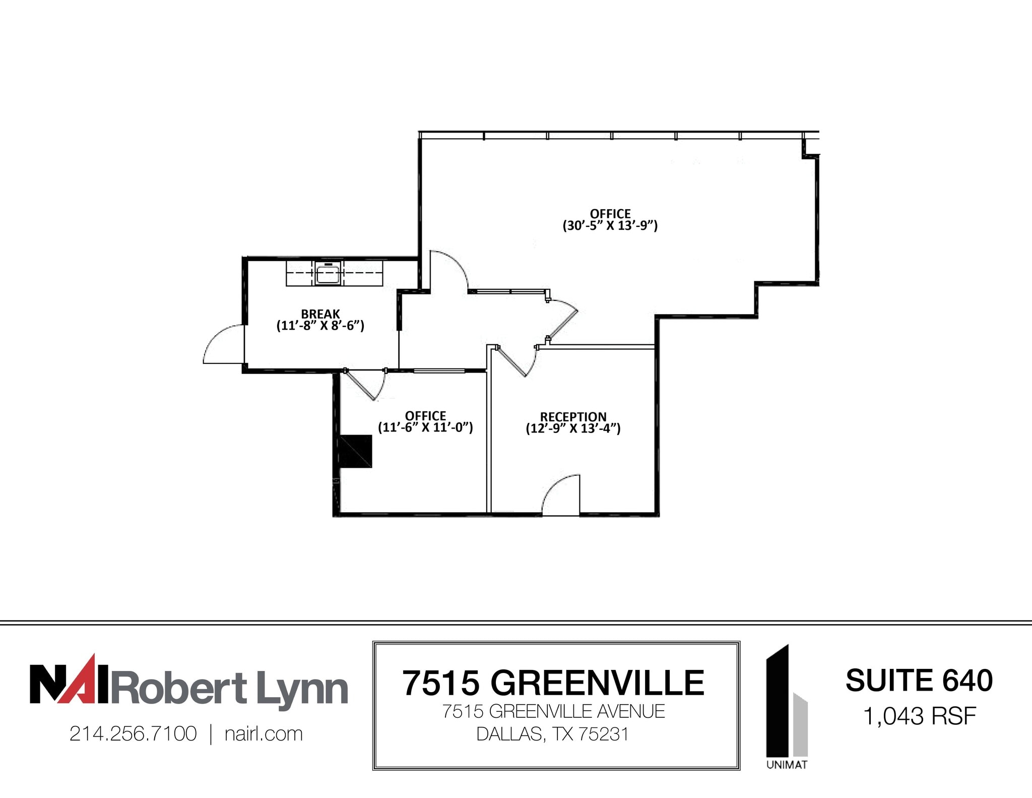 7515 Greenville Ave, Dallas, TX à louer Plan d’étage- Image 1 de 1