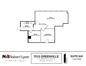 7515 Greenville Ave, Dallas, TX à louer Plan d’étage- Image 1 de 1