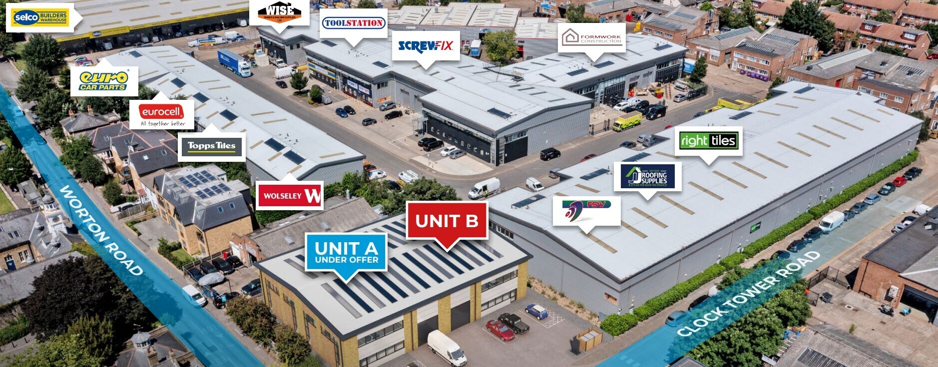 Clock Tower Rd, Isleworth à louer Aérien- Image 1 de 2