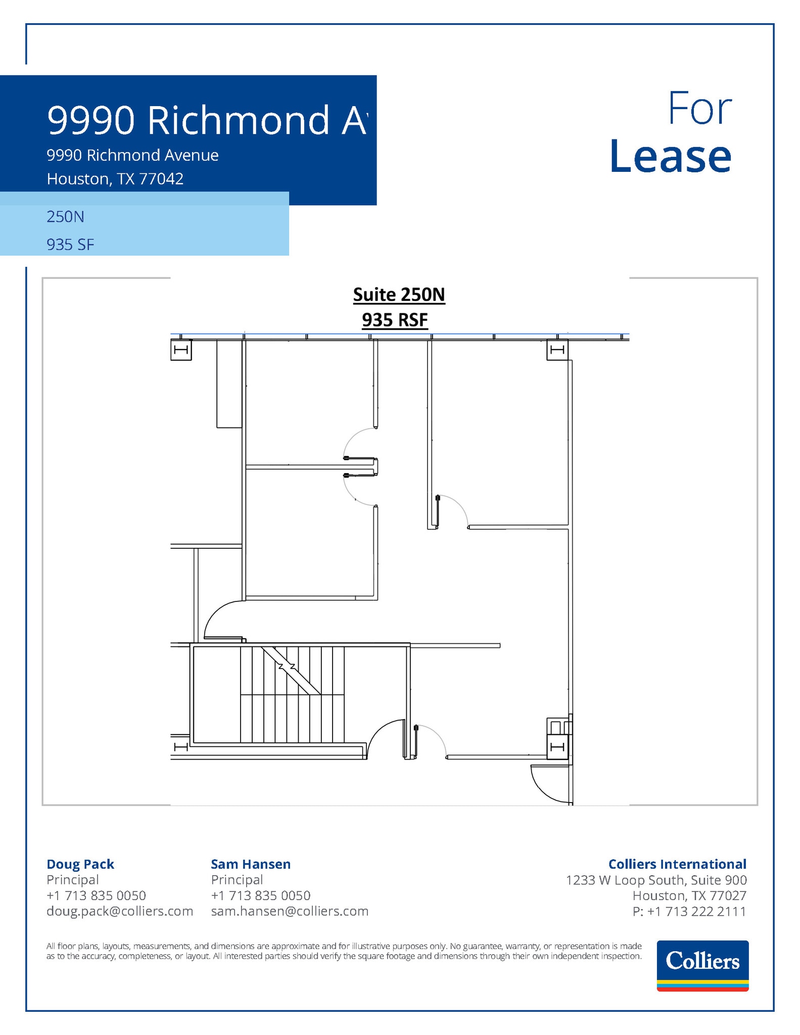 9990 Richmond Ave, Houston, TX à louer Plan d’étage- Image 1 de 1