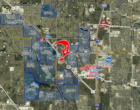 9845 Hwy 287, Fort Worth, TX for sale - Aerial - Image 2 of 3