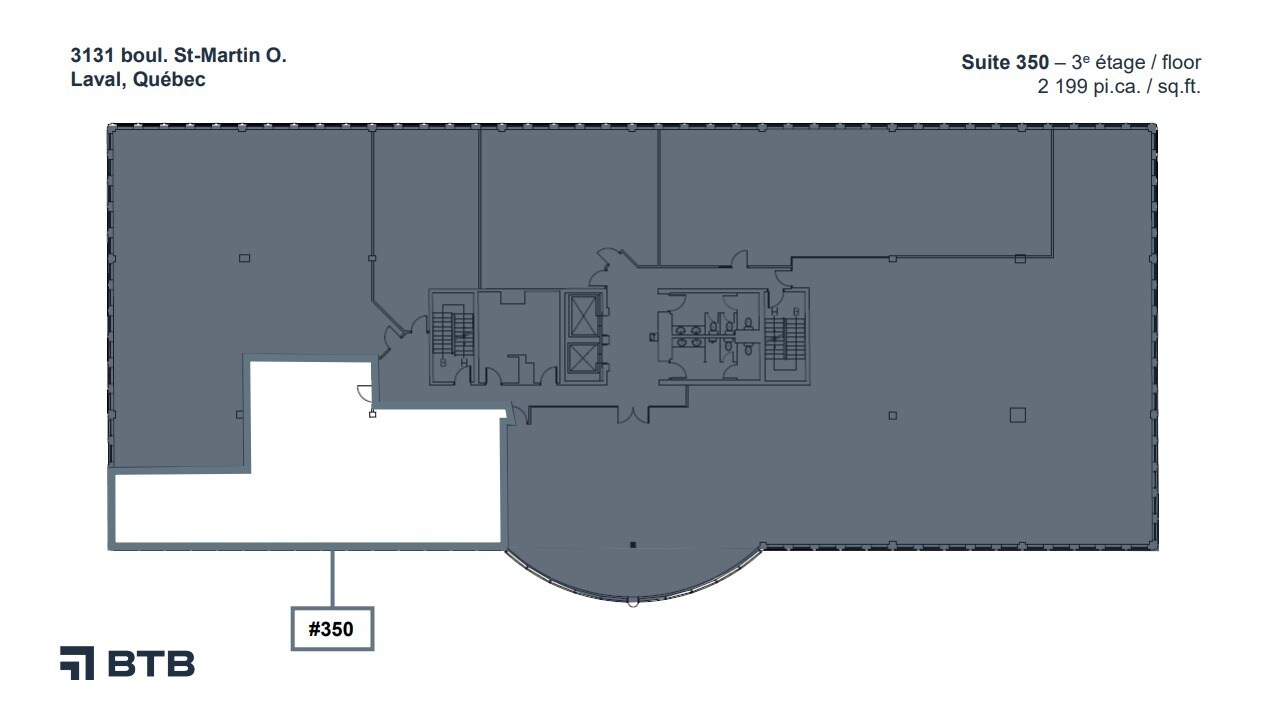 3131 Boul Saint-Martin O, Laval, QC à louer Plan d’étage- Image 1 de 1